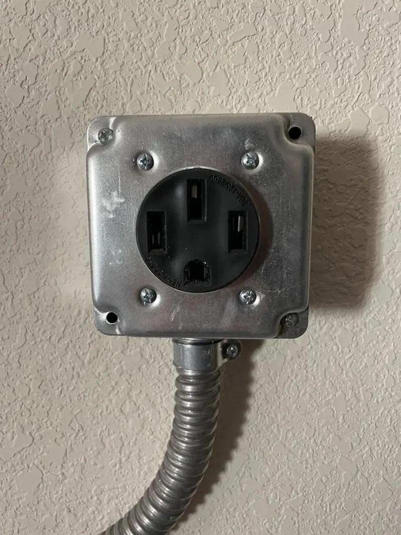 NEMA 14-50 outlet installed for Electrical Panel Upgrade in Keystone